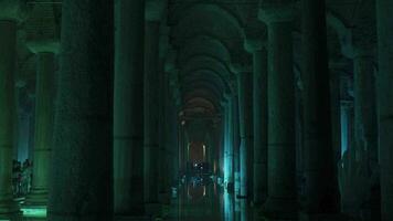 Basilica Cistern the city of Istanbul. video