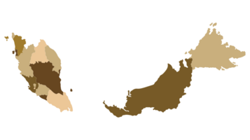 Malaysia map with administrative. Map of Malaysia png