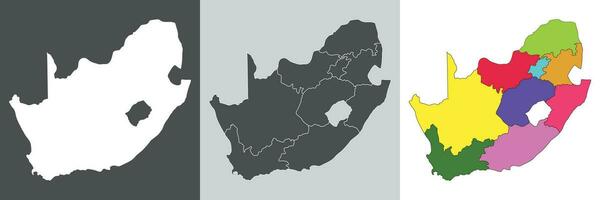 South Africa map. Map of South Africa set vector