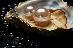 Akoya pearl in oysters and pearls Ai created photo