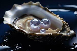 Sydney pearl oysters and pearls Ai created photo