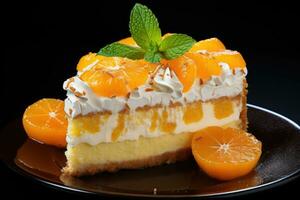 Cake with Orangen - Marmeladen ai created photo