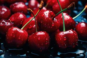 Cherry background cover ai created photo