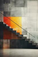 stair and wall mockups AI Created photo