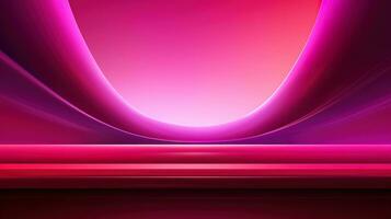 Generative AI, Beautiful gradient abstract background with viva magenta pink color, horizontal wallpaper. Abstract studio room geometric background photo