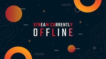 Stream Currently Offline. Animated background for stream on twitch or youtube video