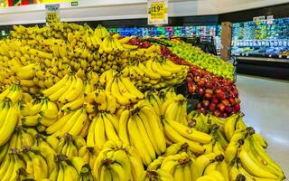 Playa del Carmen Quintana Roo Mexico 2023 Banana stand in supermarket in Playa del Carmen Mexico. photo