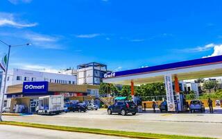 Playa del Carmen Quintana Roo Mexico 2022 Mexican Go Mart Gomart shop store petrol gas station Mexico. photo