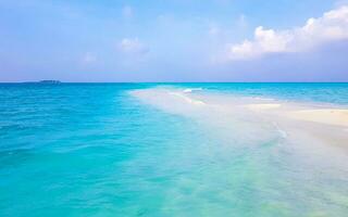 Natural tropical turquoise sandbank islands Madivaru Finolhu Rasdhoo Atoll Maldives. photo