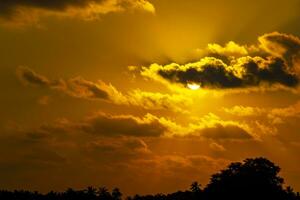 Kuramathi Maldives tropical paradise island sunset view from Rasdhoo. photo