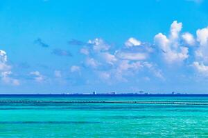 tropical caribe mar panorama ver a cozumel isla paisaje urbano México. foto