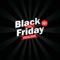 black friday sale special offer vector design.