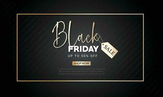 black friday special sale golden text effect art with black bg. vector