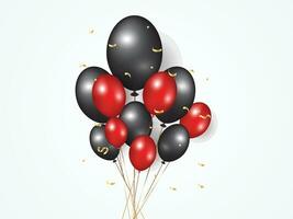 abstract beautiful black red ballon design. vector