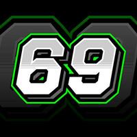 Sixty Nine Number Vector Clipart Simple Decal Design