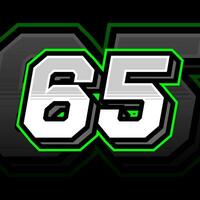 Sixty Five Number Vector Clipart Simple Decal Design