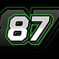 Eighty Seven Number Vector Clipart Simple Decal Design