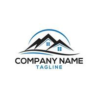 real estate home property rock logo vector