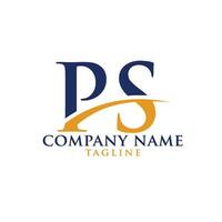 ps logo design vector