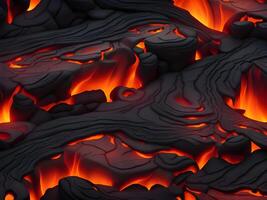 3d render of abstract lava flow background photo