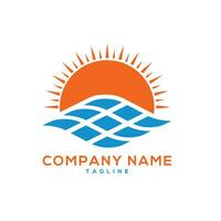 solar energy logo design vector