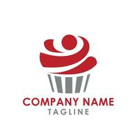 cake logo design vector