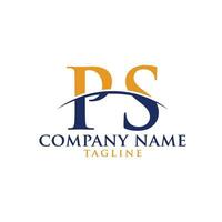 ps logo design vector