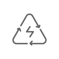 renewable energy outline icon. friendly electricity outline icon pixel perfect for web and mobile vector