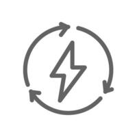 renewable energy outline icon. friendly electricity outline icon pixel perfect for web and mobile vector