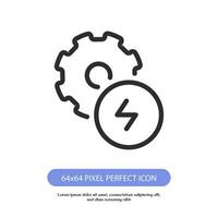 energy outline icon pixel perfect for web and mobile vector