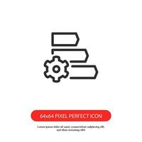 power consumption level outline icon pixel perfect good for web or mobile app vector