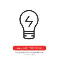 energy outline icon pixel perfect for web and mobile vector