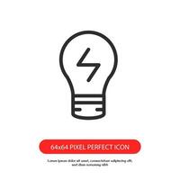 energy outline icon pixel perfect for web and mobile vector