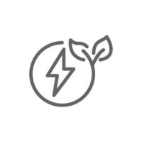 renewable energy outline icon. friendly electricity outline icon pixel perfect for web and mobile vector