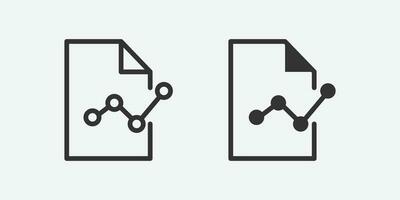 vector illustration of document diagram icon on grey background
