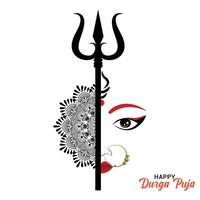 contento Durga puja antecedentes diseño vector