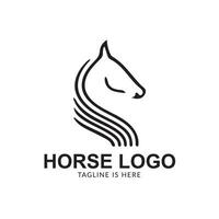 vector caballo logo diseño