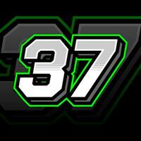 Thirty Seven Number Vector Clipart Simple Decal Design