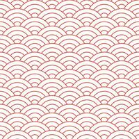 Red Japanese wave pattern background. Japanese seamless pattern vector. Waves background illustration. for clothing, wrapping paper, backdrop, background, gift card. vector