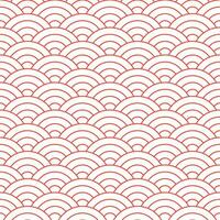 Red Japanese wave pattern background. Japanese seamless pattern vector. Waves background illustration. for clothing, wrapping paper, backdrop, background, gift card. vector