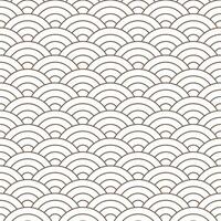 Brown Japanese wave pattern background. Japanese seamless pattern vector. Waves background illustration. for clothing, wrapping paper, backdrop, background, gift card. vector