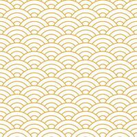 Orange Japanese wave pattern background. Japanese seamless pattern vector. Waves background illustration. for clothing, wrapping paper, backdrop, background, gift card. vector