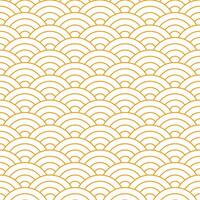 Orange Japanese wave pattern background. Japanese seamless pattern vector. Waves background illustration. for clothing, wrapping paper, backdrop, background, gift card. vector