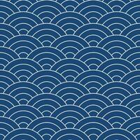 Navy blue Japanese wave pattern background. Japanese seamless pattern vector. Waves background illustration. for clothing, wrapping paper, backdrop, background, gift card. vector