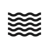 Wave icon isolated vector illustration.