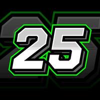 Twenty Five Number Vector Clipart Simple Decal Design