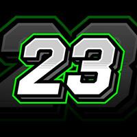 Twenty Three Number Vector Clipart Simple Decal Design