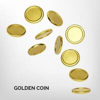 Gold metallic money. Business and finance illustration. Vector