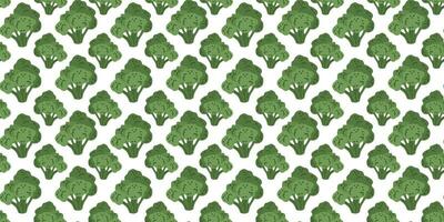 sin costura modelo verde degradado brócoli en plano vector estilo en blanco antecedentes. para imprimir, textil, fondo, envoltura.
