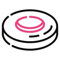 frisbee icono ilustración, para uiux, web, aplicación, infografía, etc vector